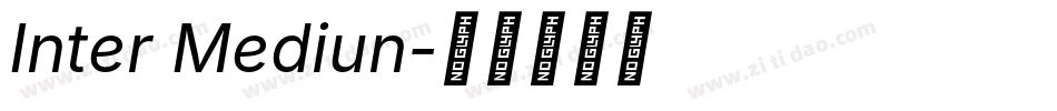 Inter Mediun字体转换